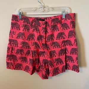 J Crew Elephant Print High Waisted Shorts!